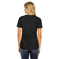 T-shirt col V noir New Era pour femme, motif Erie SeaWolves Moon Mammoths