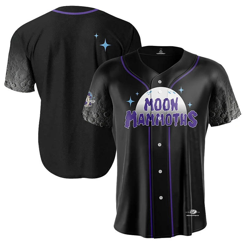 Youth Black Erie SeaWolves Moon Mammoths Alternate Replica Jersey