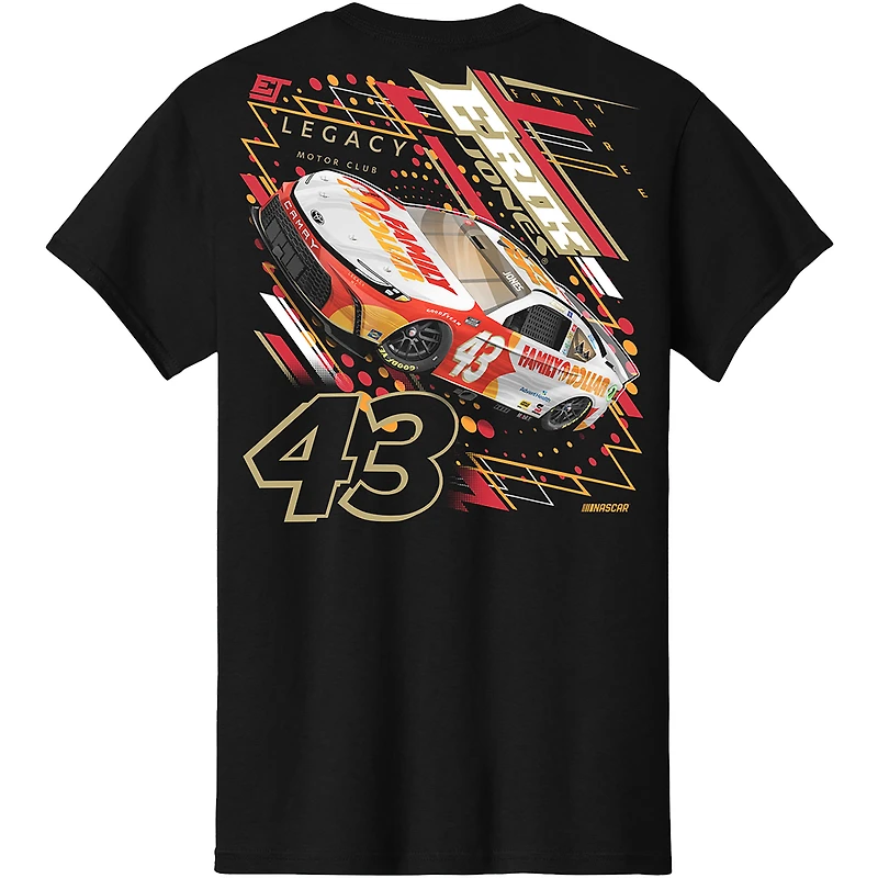 T-shirt noir pour hommes, collection LEGACY Motor Club Team, Erik Jones Family Dollar Car