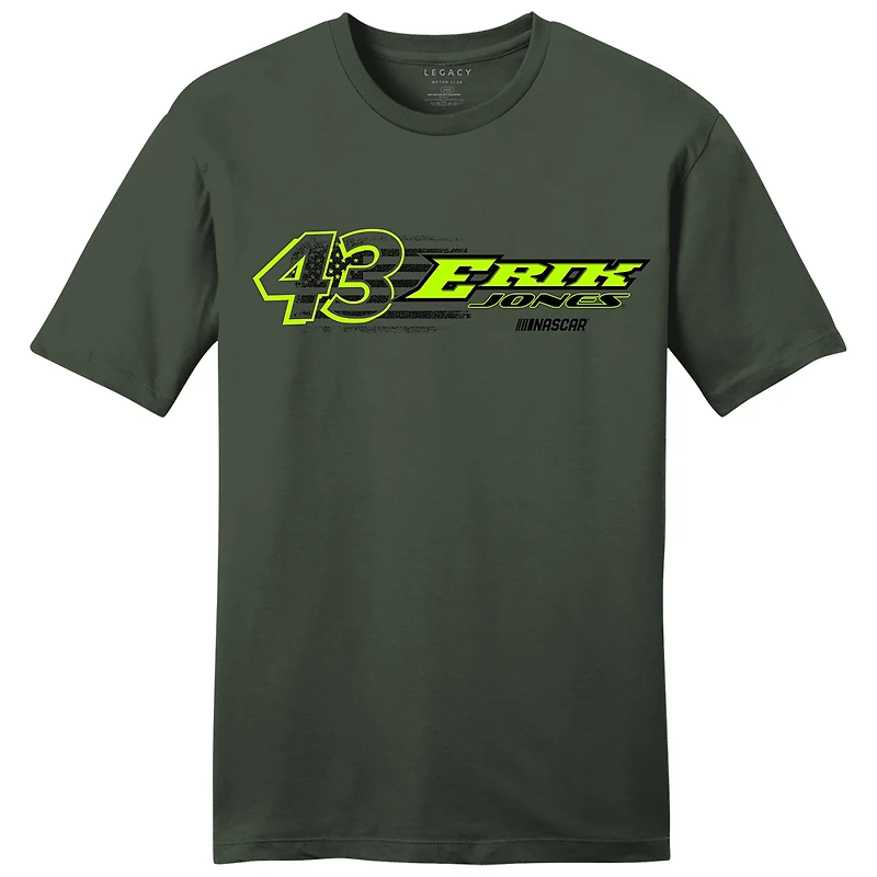 Men's LEGACY Motor Club Team Collection  Green Erik Jones Flag T-Shirt