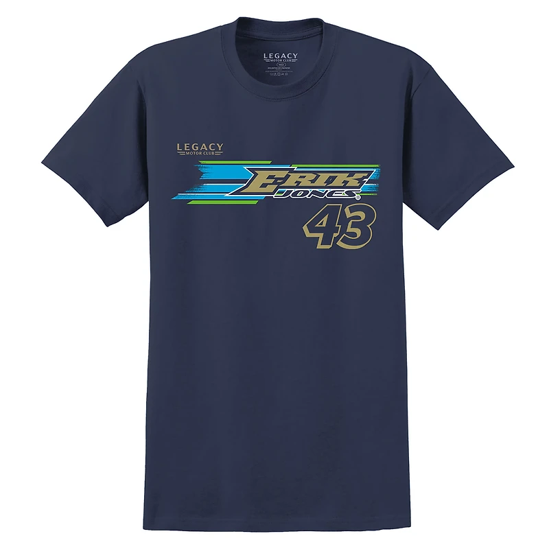 T-shirt de santé l'Avent Erik Jones bleu marine la collection LEGACY Motor Club Team pour hommes