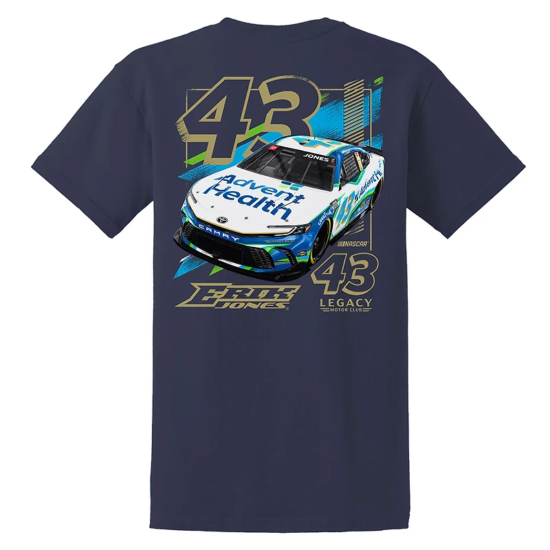 T-shirt de santé l'Avent Erik Jones bleu marine la collection LEGACY Motor Club Team pour hommes