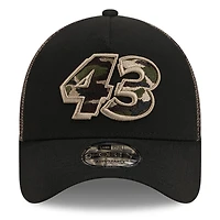 Men's New Era  Black Erik Jones  Camo 9FORTY A-Frame Trucker Adjustable Hat