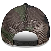 Men's New Era  Black Erik Jones  Camo 9FORTY A-Frame Trucker Adjustable Hat