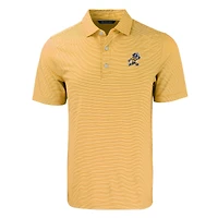 Polo homme Cutter & Buck ETSU Buccaneers Forge Eco Double Stripe Stretch Tri-Blend recyclé, or/blanc