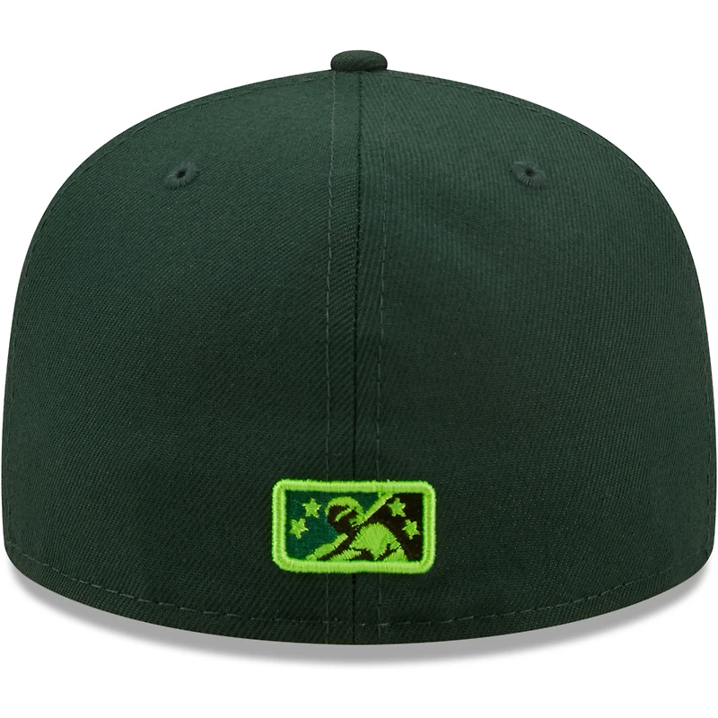 Men's New Era Green Eugene Emeralds Authentic Collection 59FIFTY Fitted Hat