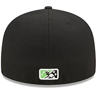 Men's New Era White/Black Eugene Emeralds Marvel x Minor League 59FIFTY Fitted Hat