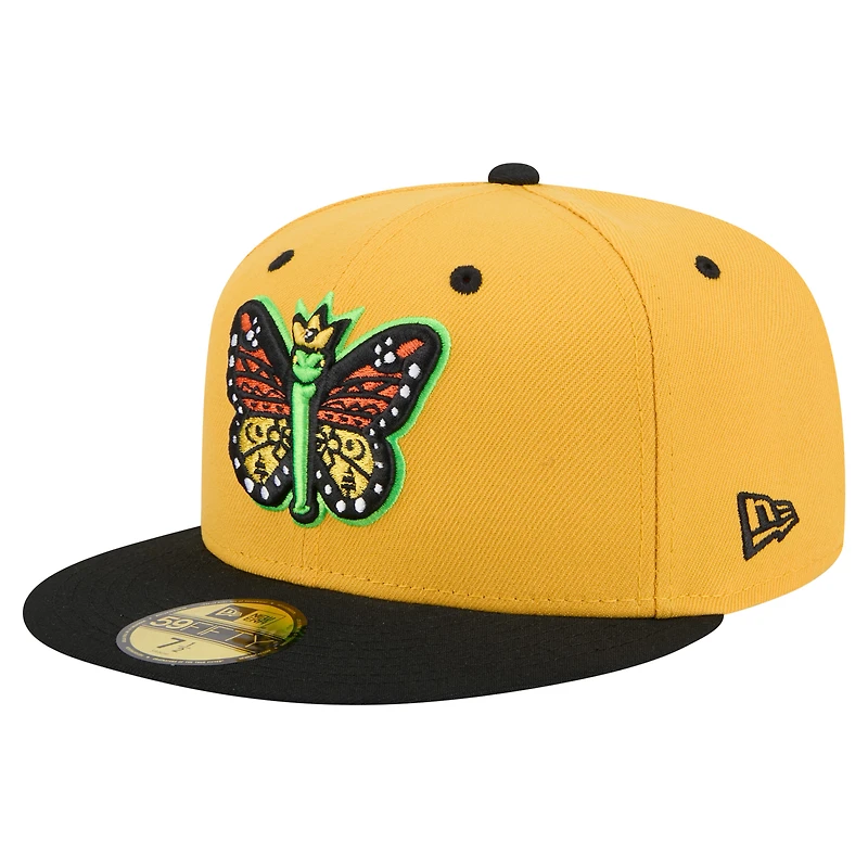 Casquette ajustée Eugene Emeralds Copa de la Diversión 59FIFTY New Era jaune/noir pour homme