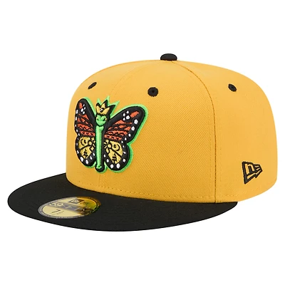 Casquette ajustée Eugene Emeralds Copa de la Diversión 59FIFTY New Era jaune/noir pour homme