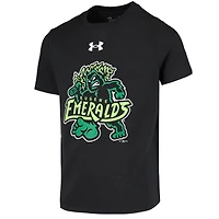 Youth Under Armour Black Eugene Emeralds Team Logo T-Shirt
