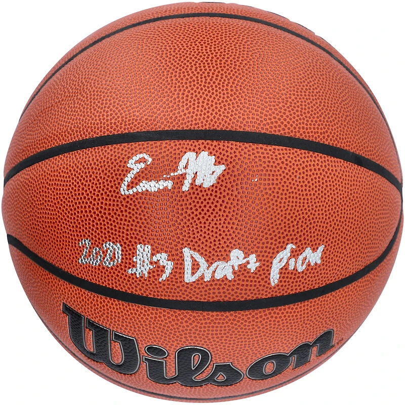 Ballon de basket-ball d'intérieur/extérieur Wilson Authentic Series autographié par Evan Mobley des Cleveland Cavaliers avec inscription « 2021 #3 Pick »