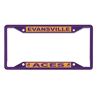 WinCraft Evansville Purple Aces Cadre de plaque d'immatriculation couleur chrome