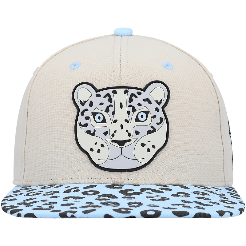 Youth Explore Cream Explore Snow Leopard Snapback Hat