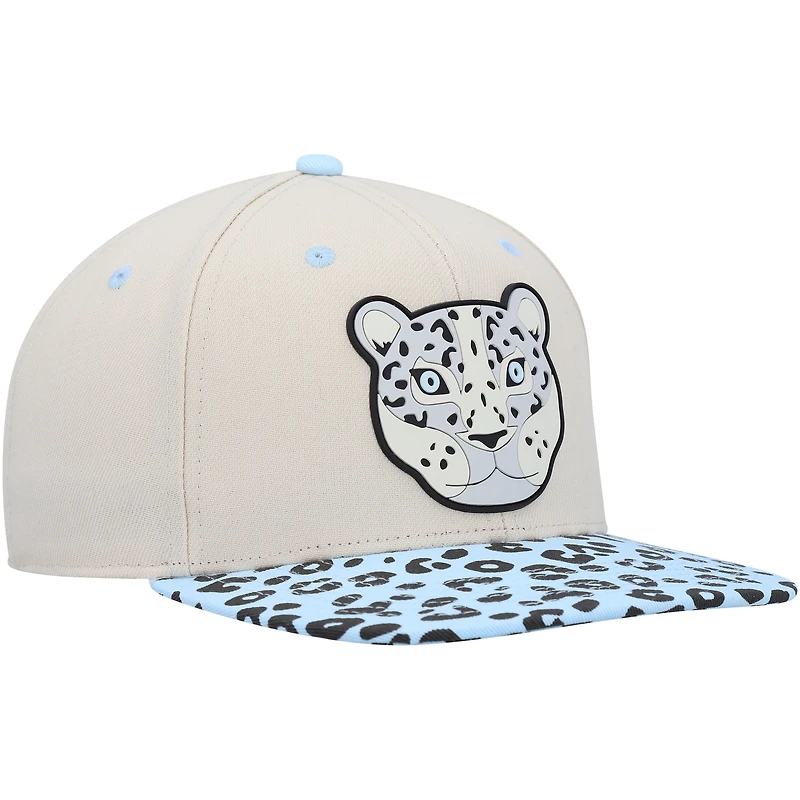 Youth Explore Cream Explore Snow Leopard Snapback Hat