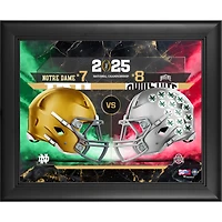 Fanatics Authentic Ohio State Buckeyes vs. Notre Dame Fighting Irish College Football Playoff 2025 National Championship Matchup Framed 13" x 16" Collage