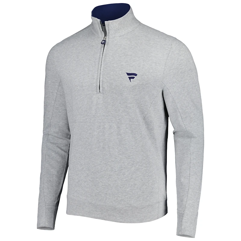 Men's B. Draddy Heather Gray Fanatics Corporate Russel Quarter-Zip Top