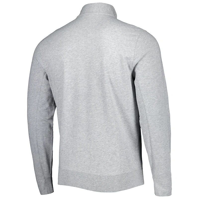 Men's B. Draddy Heather Gray Fanatics Corporate Russel Quarter-Zip Top