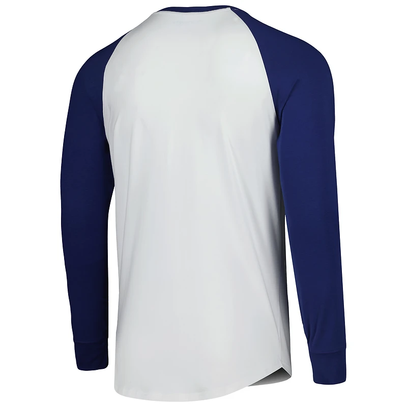 Men's B. Draddy Royal/White Fanatics Corporate Say Hey Willie Raglan Long Sleeve T-Shirt