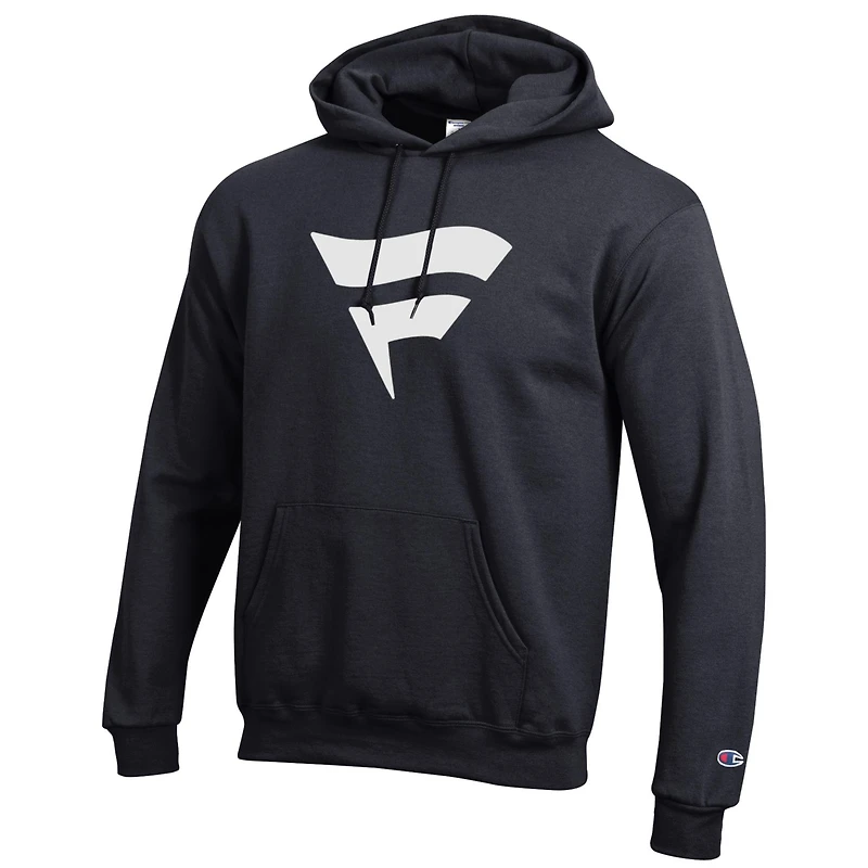 Men's Champion Black Fanatics Corporate Flag Hoodie