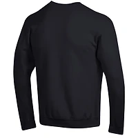 Men's Champion  Black Fanatics Corporate Wordmark Fleece Crewneck Sweatshirt