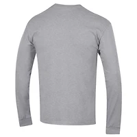 Men's Champion  Gray Fanatics Corporate Micro Flag Long Sleeve T-Shirt