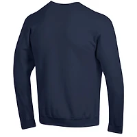 Men's Champion  Navy Fanatics Corporate Wordmark Fleece Crewneck Sweatshirt