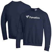 Men's Champion  Navy Fanatics Corporate Wordmark Fleece Crewneck Sweatshirt