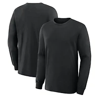 T-shirt à manches longues en coton noir pour homme Fanatics Corporate Legacy