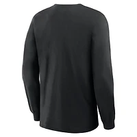 T-shirt à manches longues en coton noir pour homme Fanatics Corporate Legacy