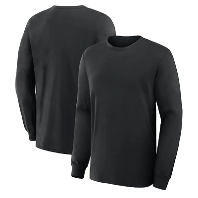 T-shirt à manches longues en coton noir pour homme Fanatics Corporate Legacy