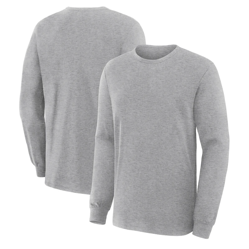 T-shirt à manches longues en coton gris Legacy pour homme