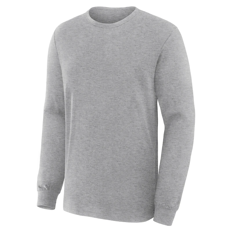 T-shirt à manches longues en coton gris Legacy pour homme