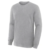 T-shirt à manches longues en coton gris Legacy pour homme