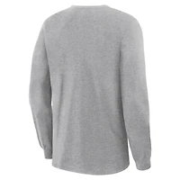 T-shirt à manches longues en coton gris Legacy pour homme