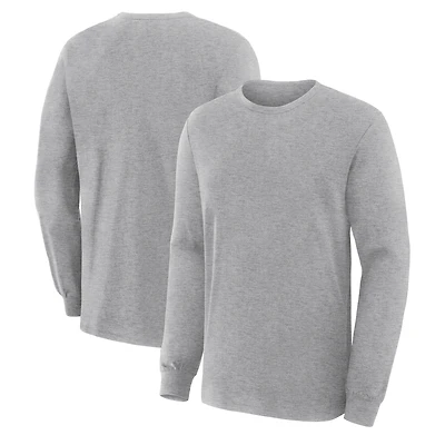 Men's Fanatics Corporate Gray Legacy Long Sleeve Cotton T-Shirt