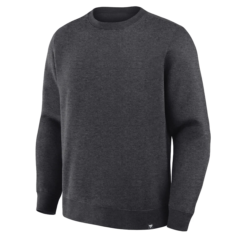 Sweat-shirt ras du cou en polaire Legacy pour homme Fanatics Corporate Heather Charcoal