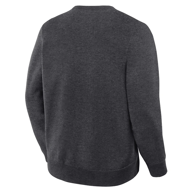 Sweat-shirt ras du cou en polaire Legacy pour homme Fanatics Corporate Heather Charcoal