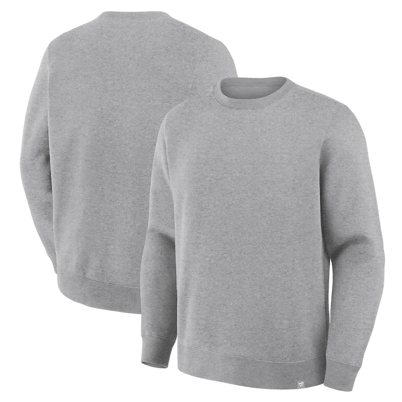 Sweat-shirt ras du cou en polaire gris chiné Legacy de Fanatics Corporate pour homme