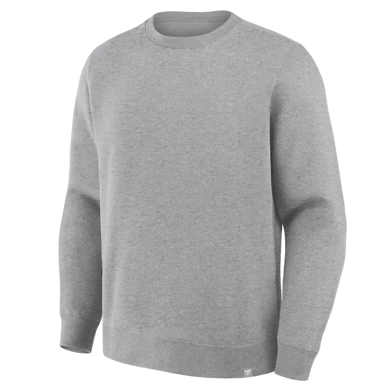 Sweat-shirt ras du cou en polaire gris chiné Legacy de Fanatics Corporate pour homme