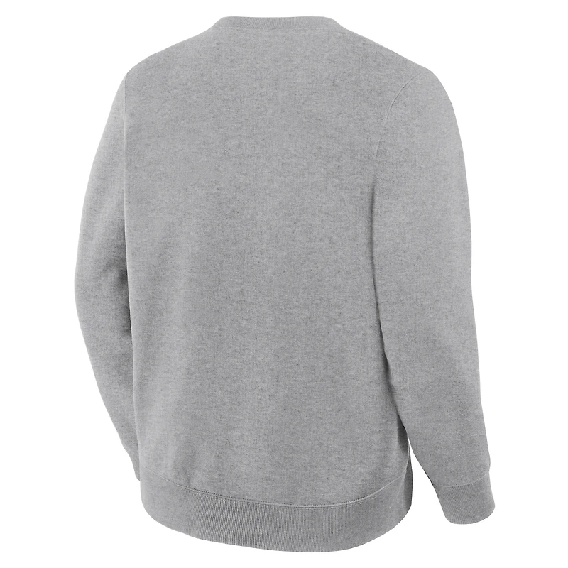 Sweat-shirt ras du cou en polaire gris chiné Legacy de Fanatics Corporate pour homme