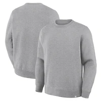 Sweat-shirt ras du cou en polaire gris chiné Legacy de Fanatics Corporate pour homme