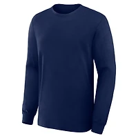 T-shirt à manches longues en coton bleu marine pour homme Fanatics Corporate Legacy