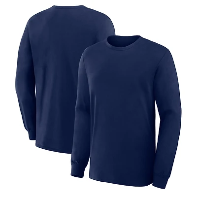 T-shirt à manches longues en coton bleu marine pour homme Fanatics Corporate Legacy