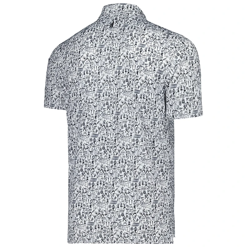Men's johnnie-O Black Fanatics Corporate Tailgater Print Polo