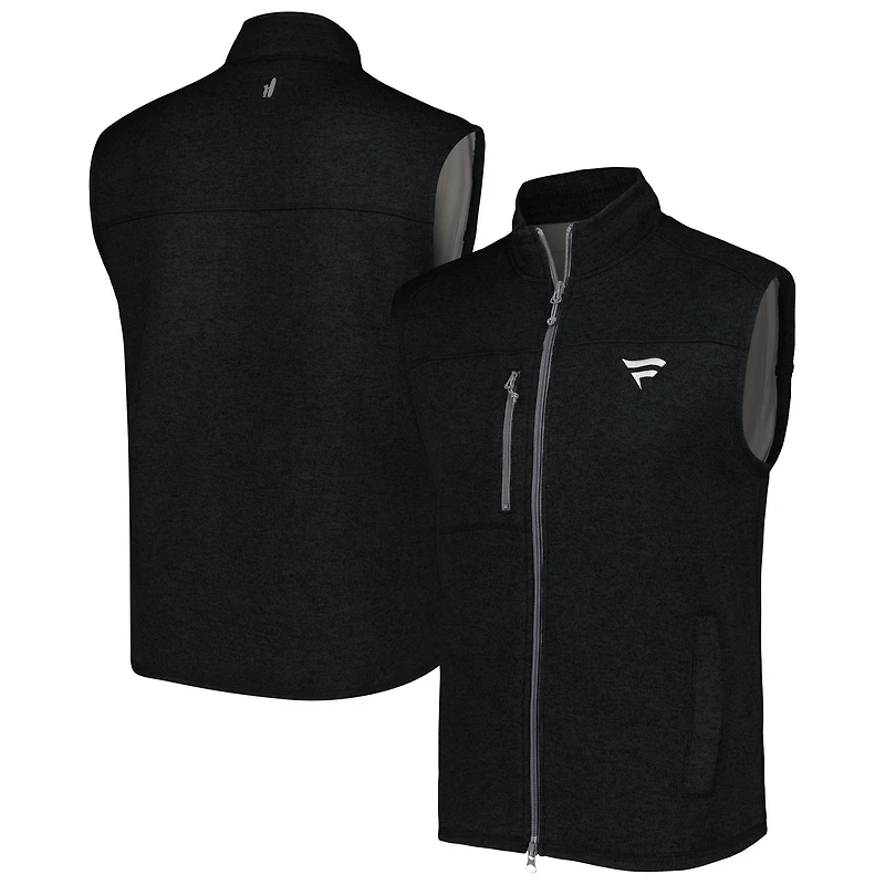 Men's johnnie-O Black Fanatics Corporate Wes Full-Zip Vest