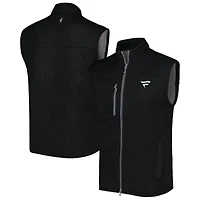 Men's johnnie-O Black Fanatics Corporate Wes Full-Zip Vest