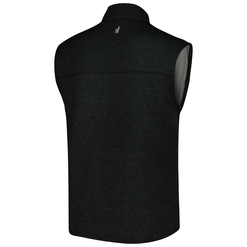 Men's johnnie-O Black Fanatics Corporate Wes Full-Zip Vest