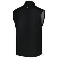 Men's johnnie-O Black Fanatics Corporate Wes Full-Zip Vest