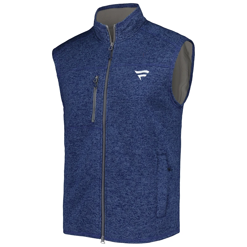 Men's johnnie-O Blue Fanatics Corporate Wes Full-Zip Vest