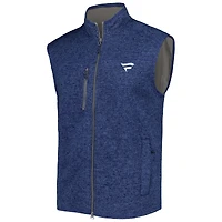 Men's johnnie-O Blue Fanatics Corporate Wes Full-Zip Vest